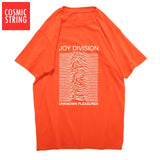 COSMIC STRING 100% cotton summer men's T-shirts Joy Division Unknown Pleasure punk COOL T-shirt
