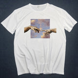MICHELANGELO t-shirts men t shirts Harajuku Funny Print Tshirt Men Hip Hop 100% Cotton