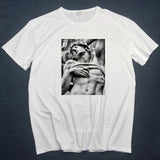 MICHELANGELO t-shirts men t shirts Harajuku Funny Print Tshirt Men Hip Hop 100% Cotton