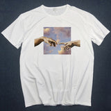 MICHELANGELO t-shirts men t shirts Harajuku Funny Print Tshirt Men Hip Hop 100% Cotton