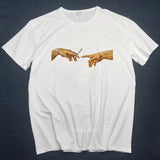 MICHELANGELO t-shirts men t shirts Harajuku Funny Print Tshirt Men Hip Hop 100% Cotton