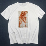 MICHELANGELO t-shirts men t shirts Harajuku Funny Print Tshirt Men Hip Hop 100% Cotton